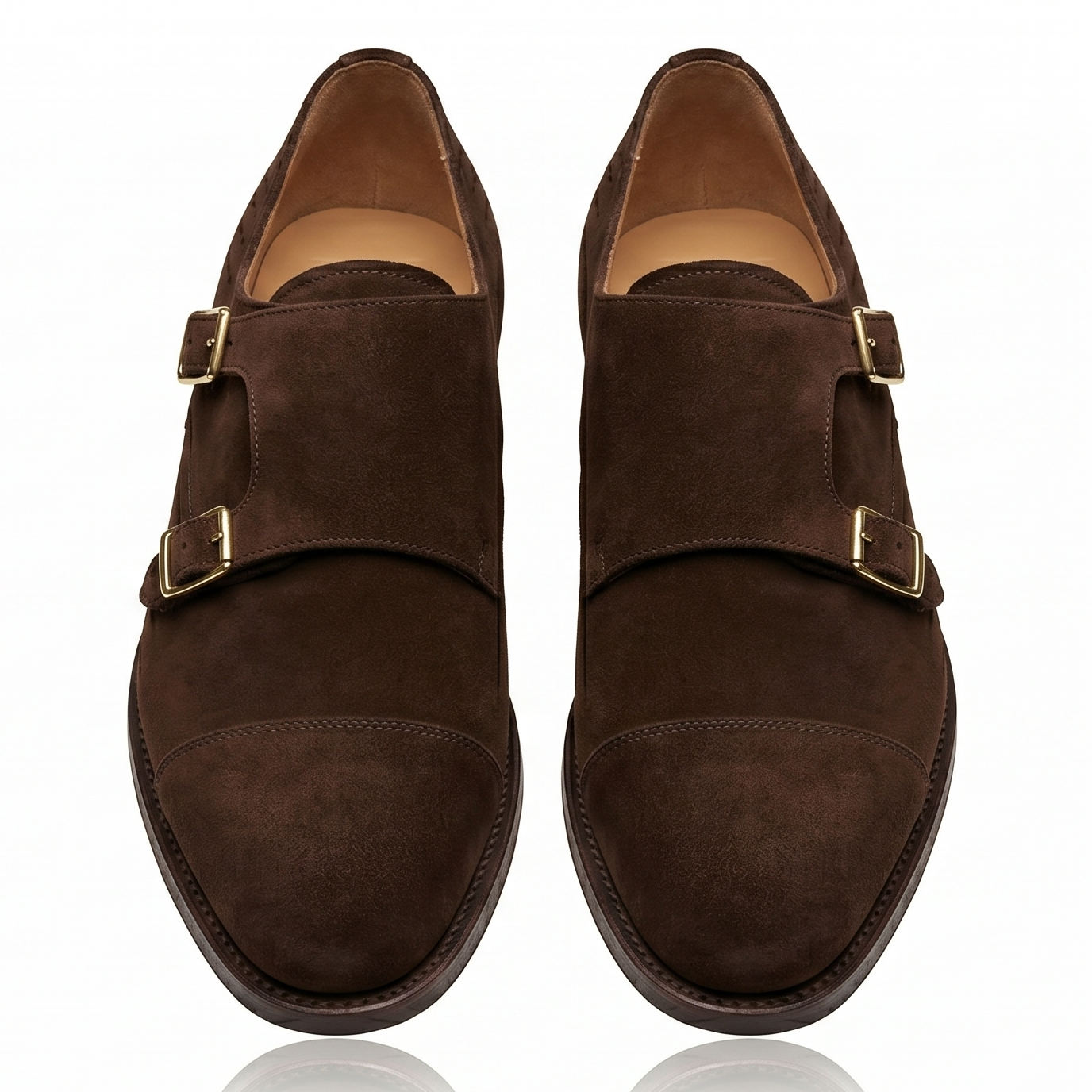 Mayfair Suede Double Monk Strap Shoes