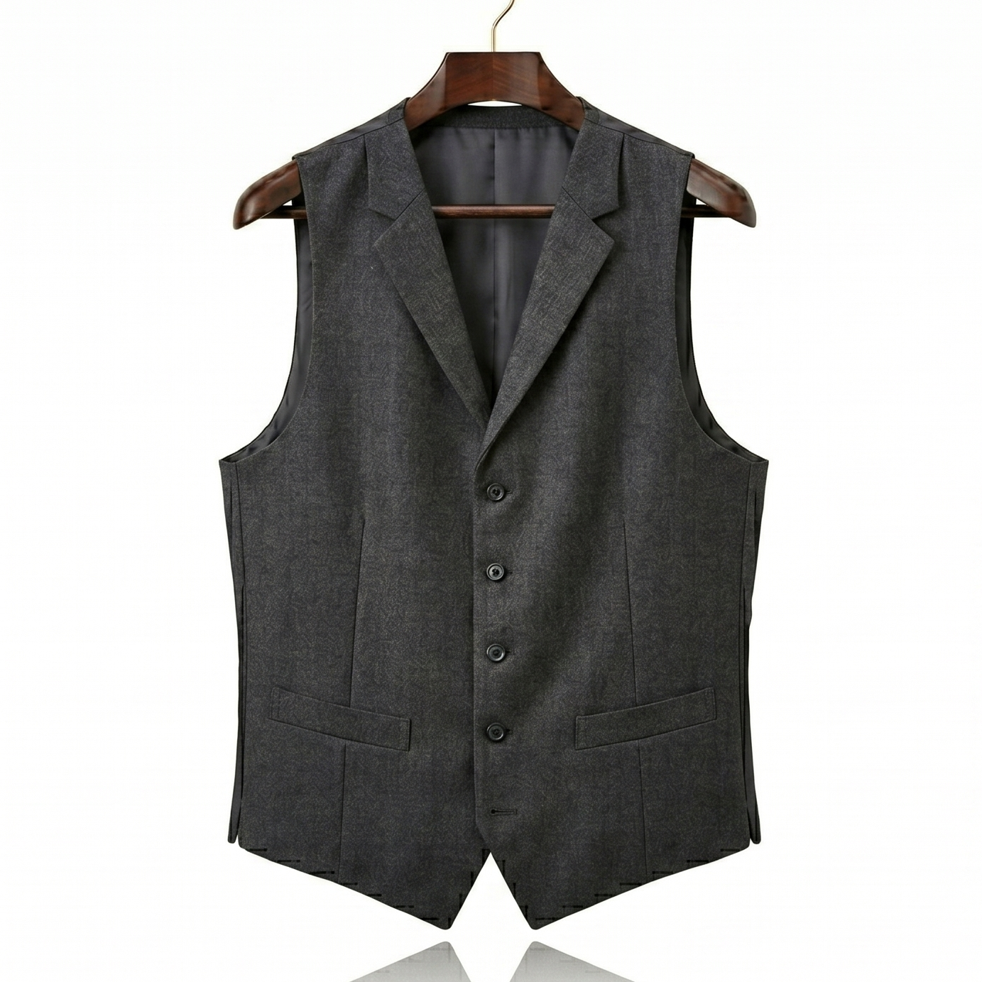 Mayfair Charcoal Wool-Flannel Waistcoat