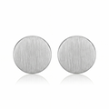 Oxford Industrial Brushed Stainless Steel Stud Earrings