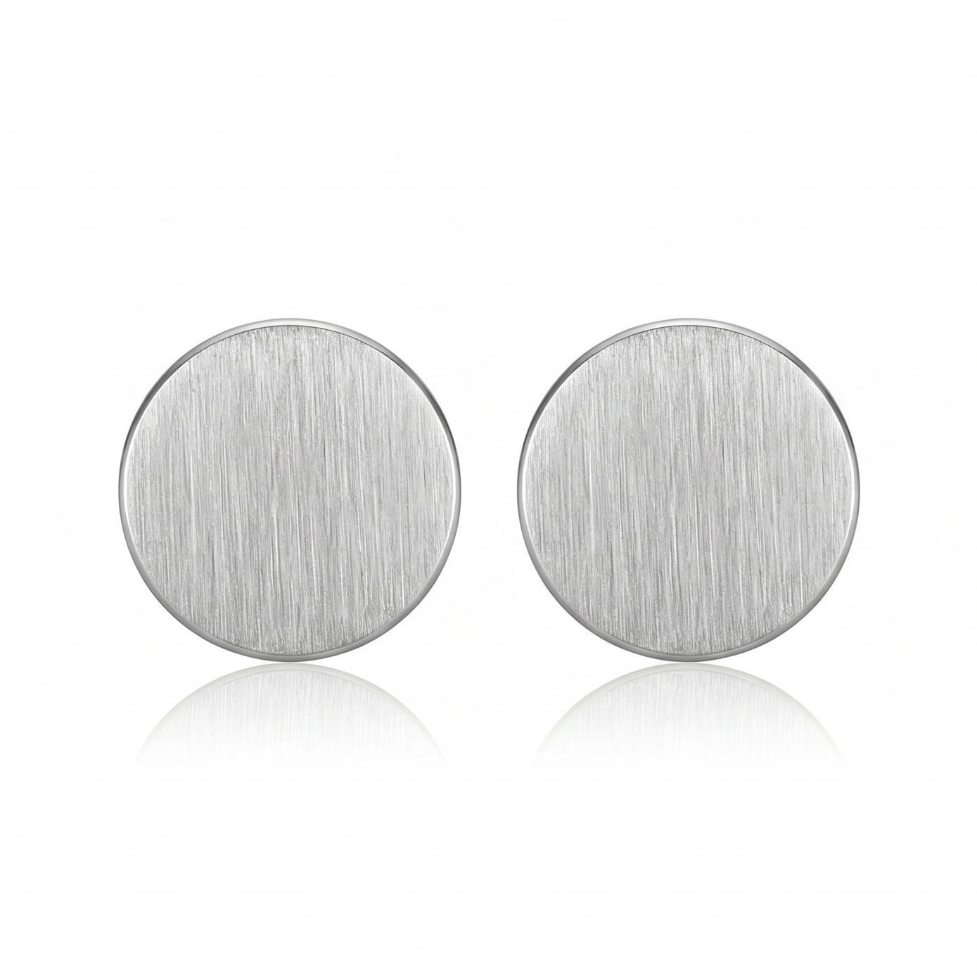 Oxford Industrial Brushed Stainless Steel Stud Earrings
